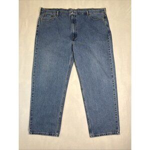 Levis 550 Jeans Relaxed Fit Straight Leg Blue Denim Med Wash Pockets Mens 50x32